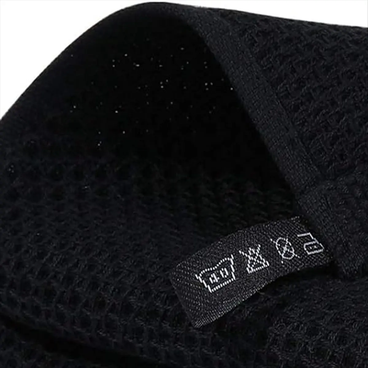 100% Cotton Waffle-Weave Kitchen Dish Cloths, Ultra Soft Absorbent Quick Drying Dish Towels Black &LICG