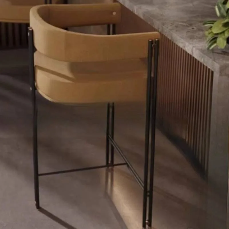 

Modern Elegant Bar Chair Comfortable Nordic Upholstered Office Bar Chair Accent Mobile Bancos Para Barra Cocina Club Furniture