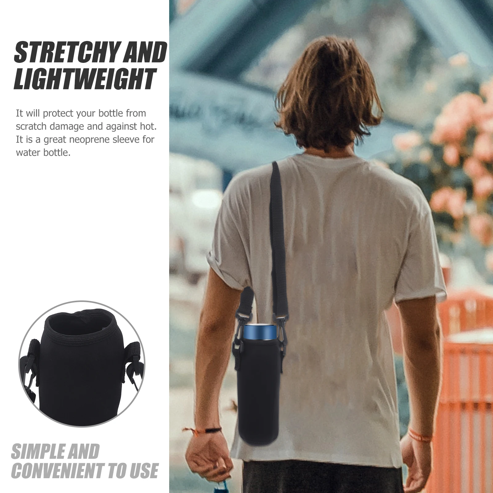 500ml isolado garrafa de água saco bolsa transportadora titular neoprene manga chaleira copo protetor caso viagem portátil durável garrafa