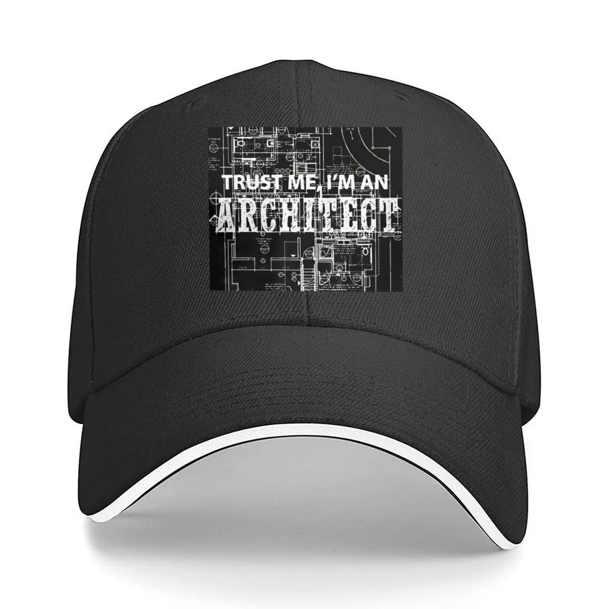 Trust Me Im An Architect Blueprint Sandwich Baseball Cap Outdoor