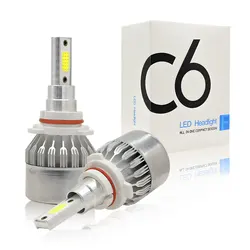 1Pcs/2pcs C6 72W H11 H4 Hi/Lo H1 H7 COB LED H11 HB3 9005 HB4 9006 Car Headlight Bulbs Car Fog Light 12V 7200LM Auto Headlamps