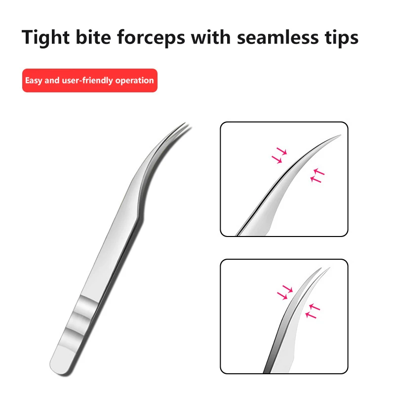 Superior Precision Eyelash Tweezers for Professional Grafting