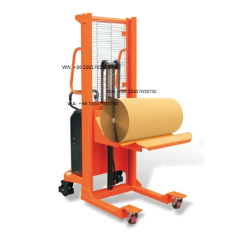 Anti-slip Clamp Battery Powered Roll Lifter Electric Material Lift 900mm Max Lifting Height for Warehouse Handling Sturdy Shop
