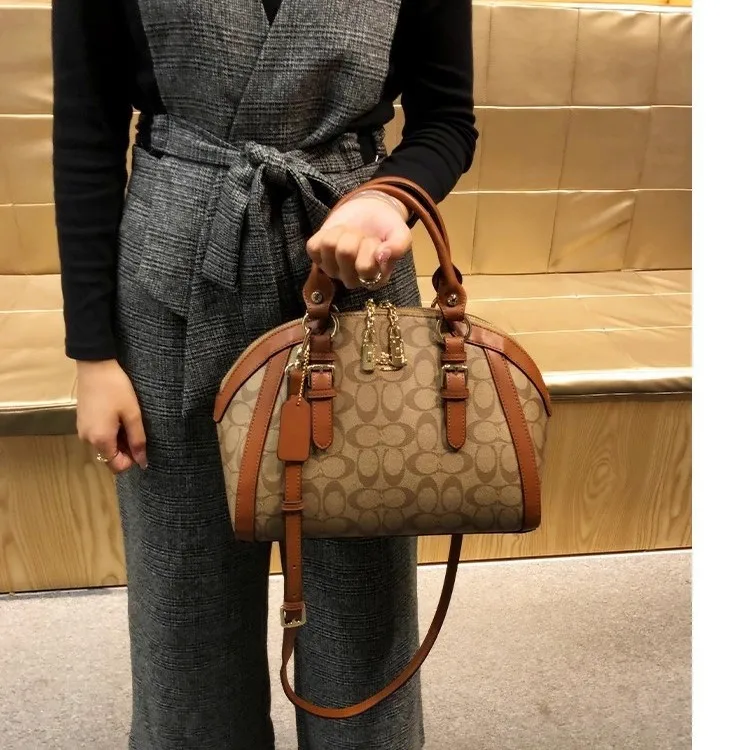 Luxury Vintage Monogram Handbag 2025 | Elegant Shell Shoulder Bag | Versatile Women's Crossbody Tote for Work & Travel