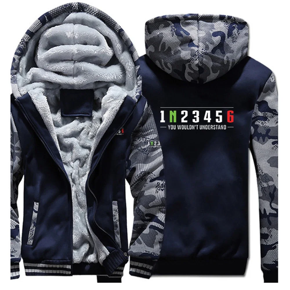 Sudadera con capucha y estampado para hombre, ropa de calle gruesa y cálida con estampado de motociclista, Jersey de invierno, novedad de 2023, 1n23456