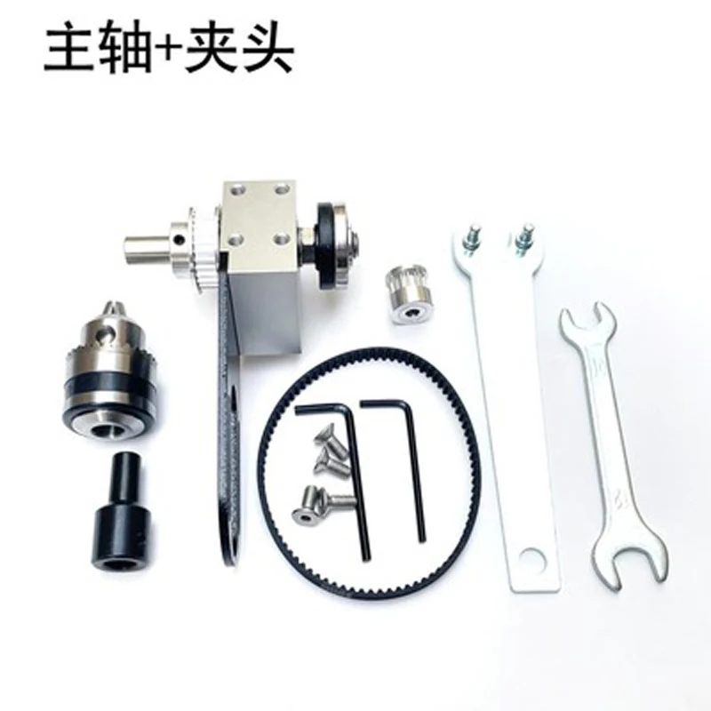 Mini Table Saw Spindle DIY Woodworking Cutting Polishing Spindle Saw Bearing Seat Shaft and Ball Bearing Spindle Motor