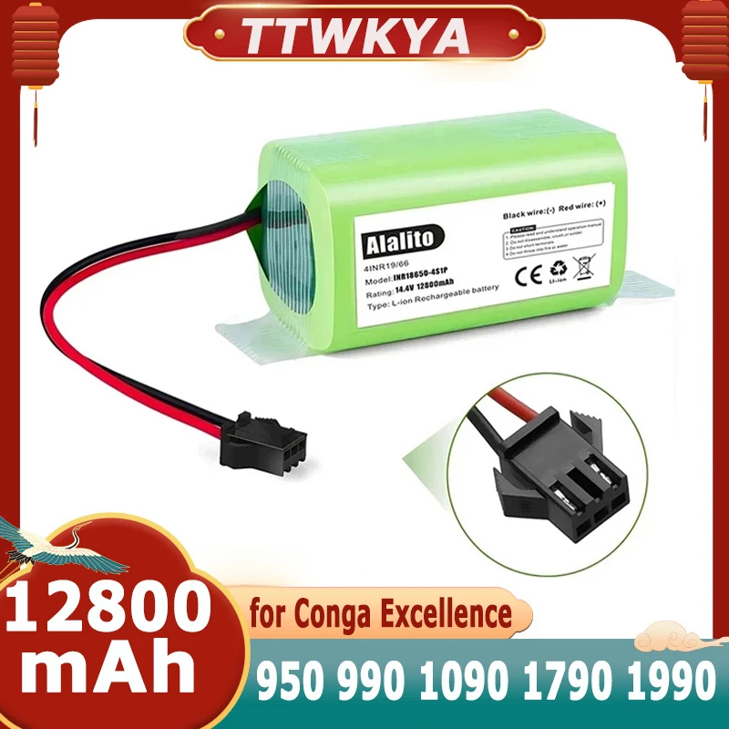 14.4V Li-ion battery for Cecotec Conga Excellence 950 990 1090 Ecovacs Deebot DN621 601/605 Eufy RoboVac 35C Panda i7 V710