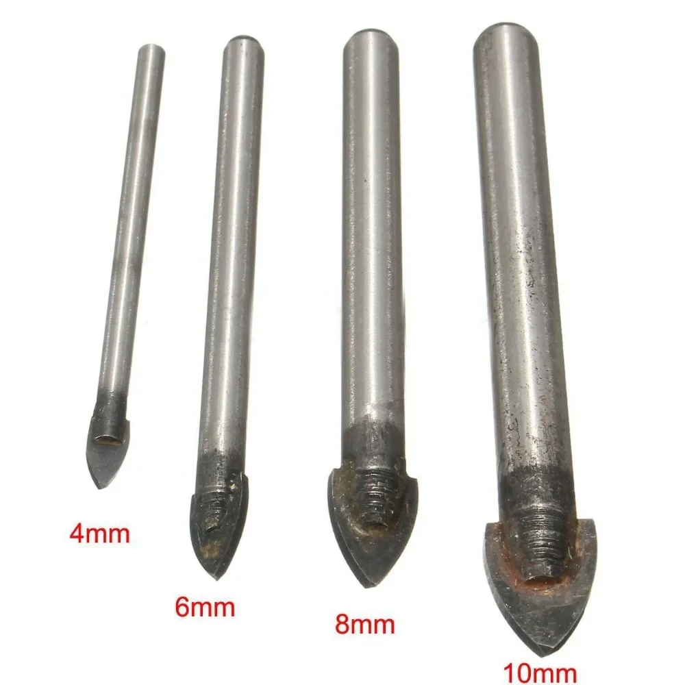 Binoax Glass Drill Bits Set for Marble Porcelain Spear Head Ceramic Tile Spade Drill Bit 3/4/5/6/8/10/12mm