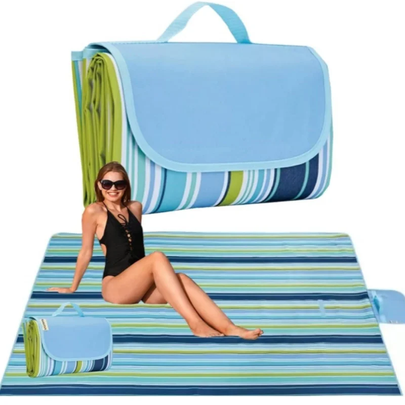 x78.7 Waterproof Sandproof Picnic Mat Foldable Outdoor Blanket for Beach Camping Hiking