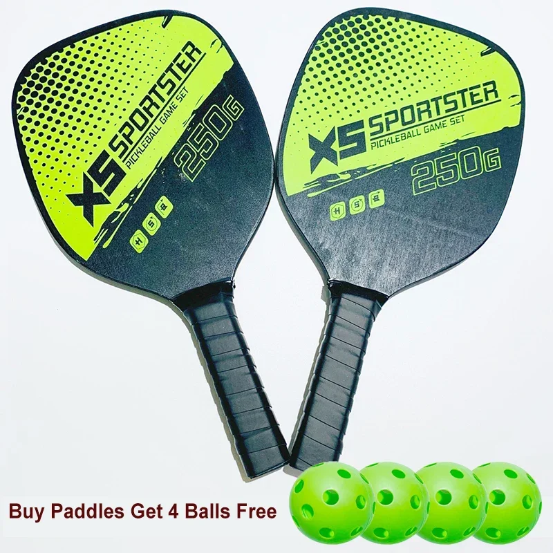 Pickleball Paddles Lightweight Pickleball Set with Portable Carry Bag 4 Balls Portable Racquet Cover for Indoor Outdoor Exercise