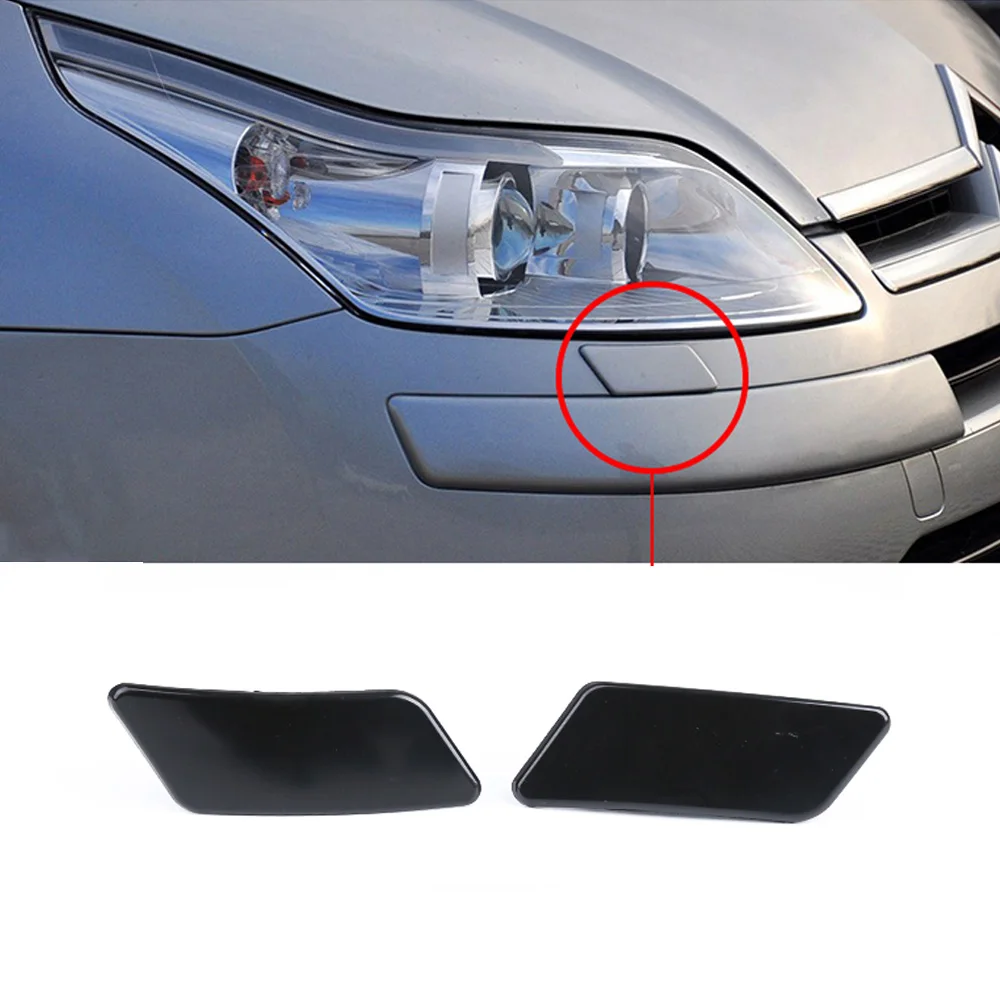 Car Front Headlight Washer Spray Nozzle Cover washer Jet Cap For Citroen C4 Accessories