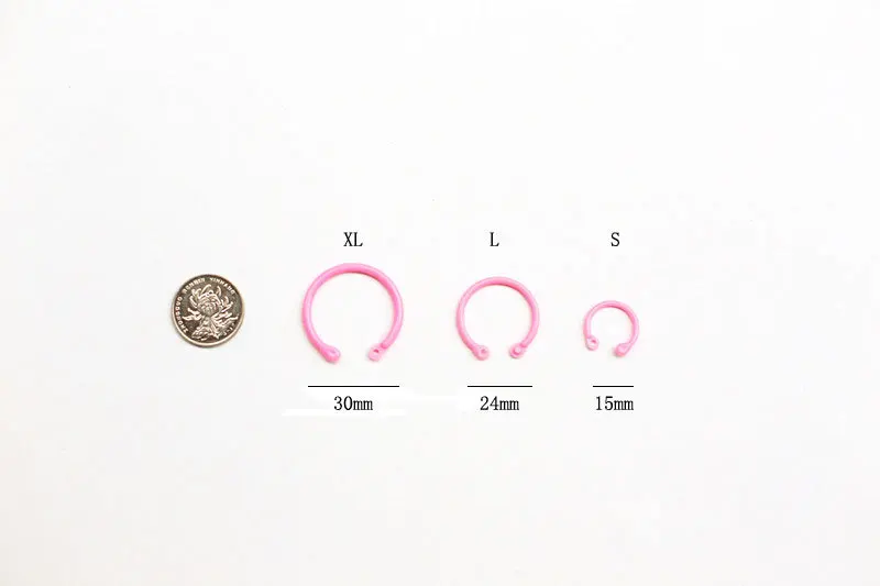 10pcs 15/24/30mm Colorful Loose Leaf Binder Rings Plastic Small Split for Notebook Scrapbooking Album Calendar Book Binding