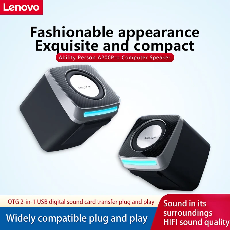 Głośnik komputerowy Heretic A200Pro Głośnik przewodowy Nadaje się do laptopów Pc Stereo Gra o dużej mocy Dedykowane głośniki USB