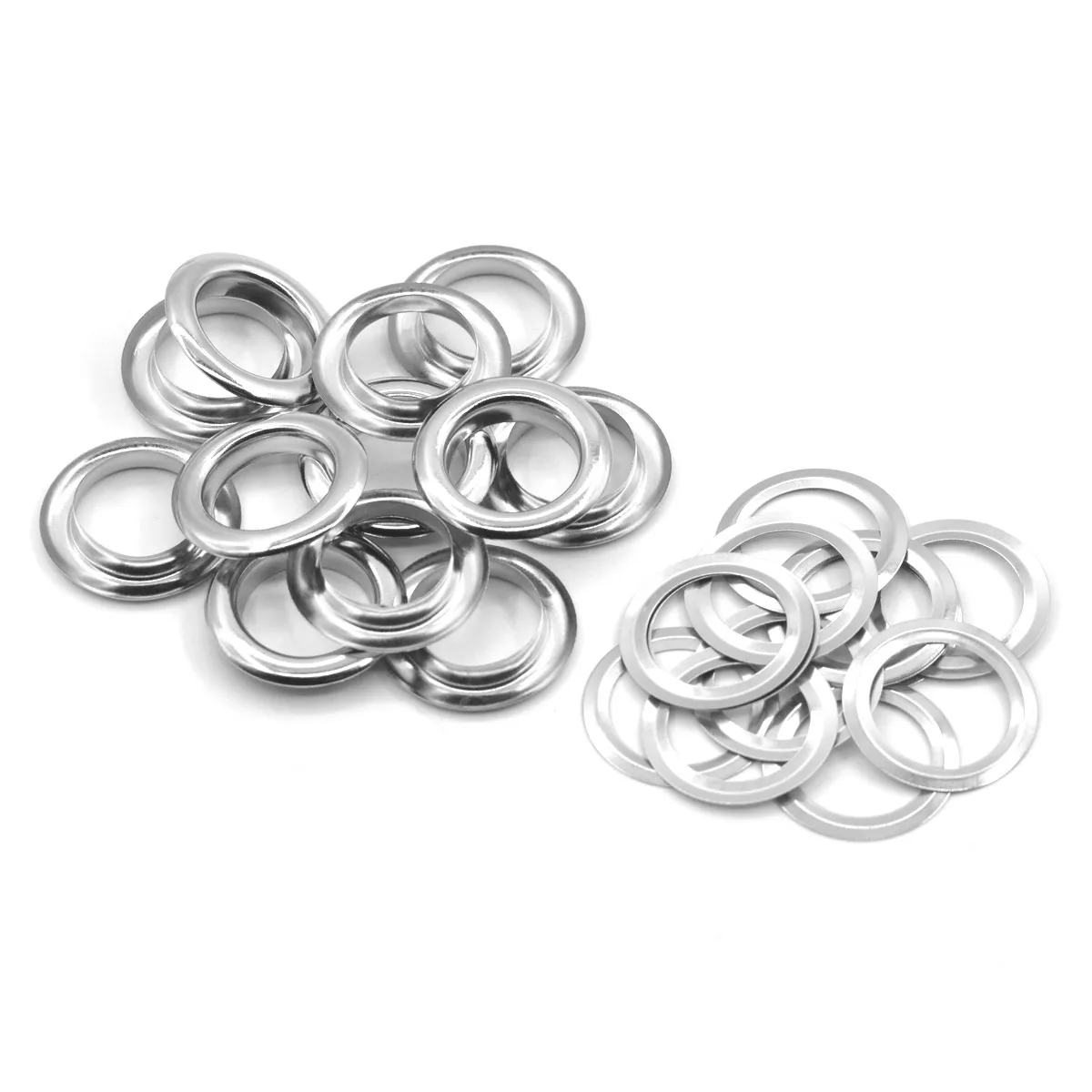 KALASO 20sets 17mm Brass Material Silver Color Grommet Eyelet With Washer Fit Leather DIY Craft Shoes Belt Cap Craft Supplies