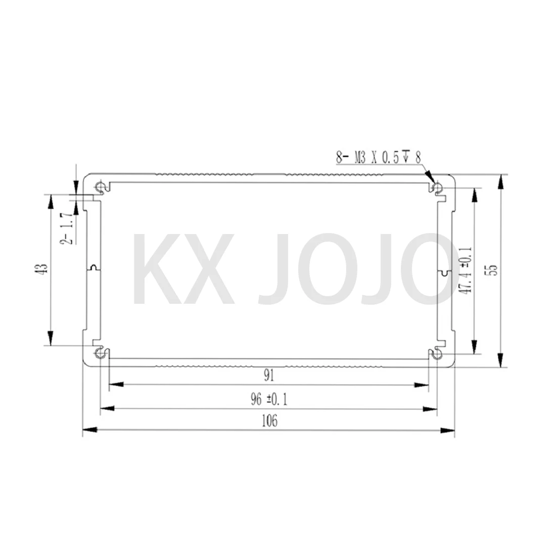 Aluminum Enclosure 106*55*100/150/200mm Split Alloy Electronic Components Made PCB Shell Case PCB DIY Instrument Project