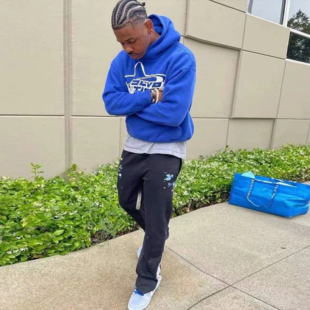 Blue streetwear hoodies sale