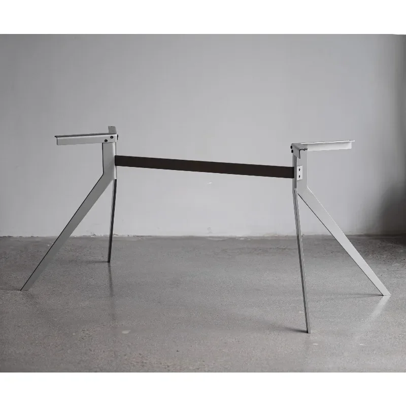 Full solid carbon steel line feeling rock slab solid wood table legs dining table feet/texture and size can be determined/old ne
