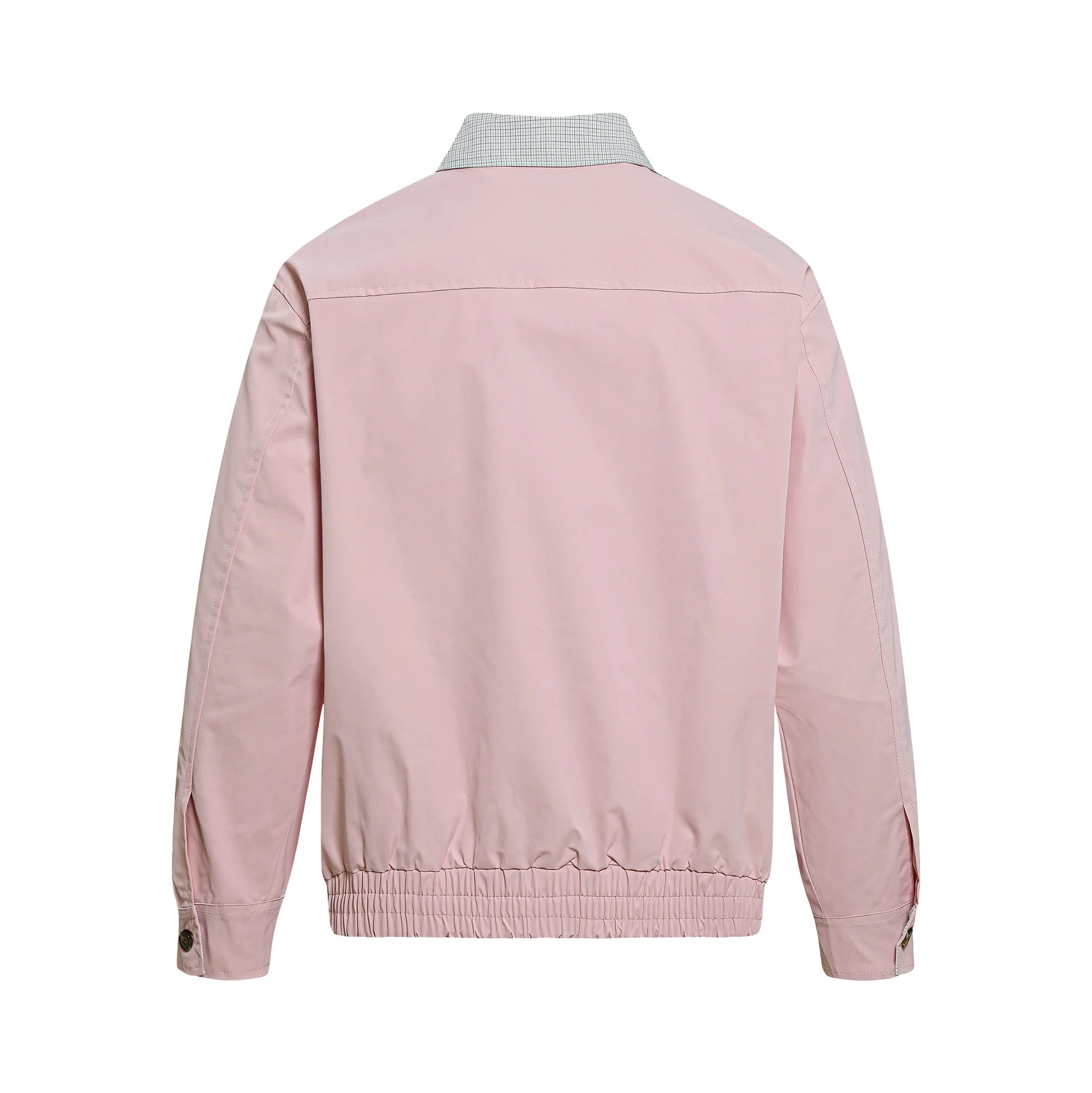 MWJLPWQ American Retro Letter Embroidery Color-Blocked Lapel Jacket For Men Women Loose Casual Zip-Up Tops Autumn Trendy 17050