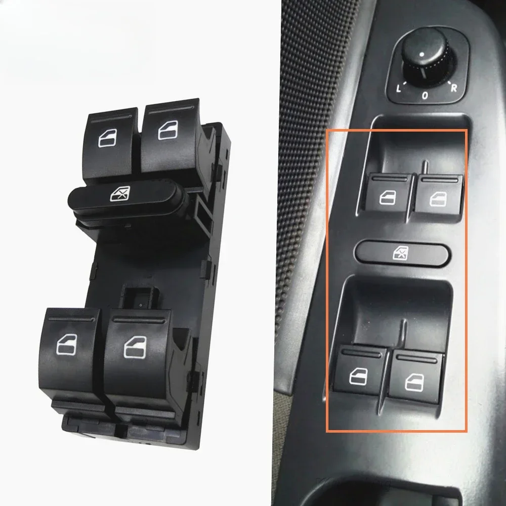 5ND959857 Power Window Master Switch Control Button for VW Jetta Tiguan Golf GTI MK5 MK6 Passat B6 CC Seat Leon MK2 5ND 959 857