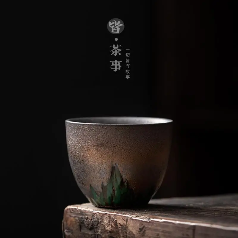 

LH ceramic teacup single cup Chinese kung fu tea set household retro tea cup