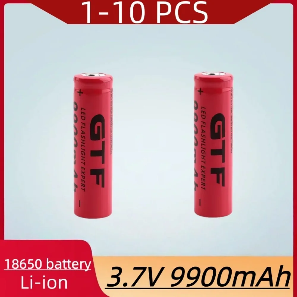 New 18650 Lithium Rechargeable0 9900mAh Lithium Battery 3.7 V for Bright Flashlight Toy Rechargeable Battery