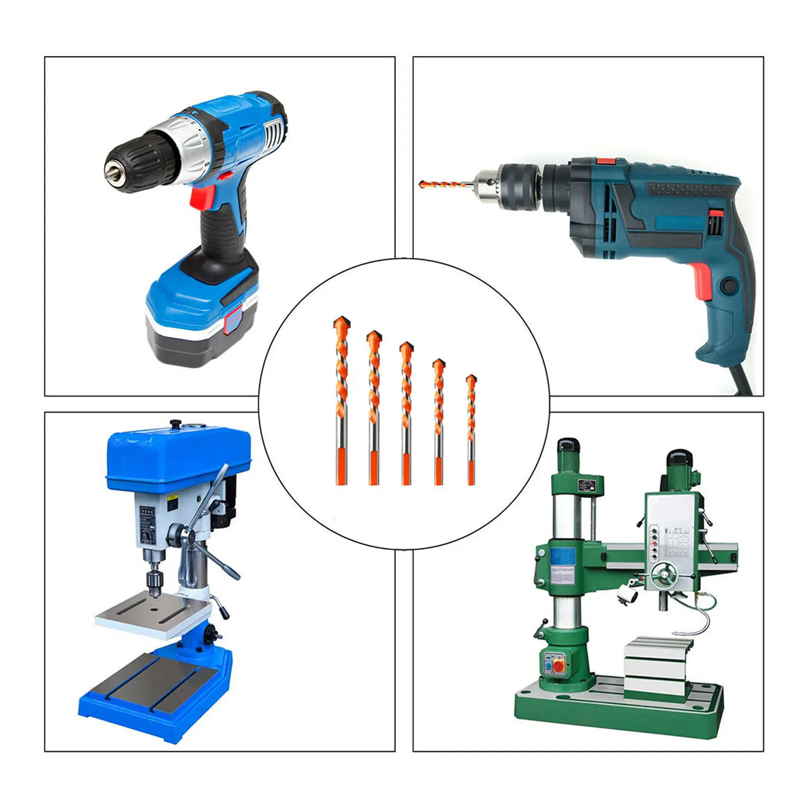 

5Pcs Alloy Triangle Spiral Drill Bits Set High Hardness Rotary Tools for Metal Stainless Steel Aluminum Power Tools Hole Opener