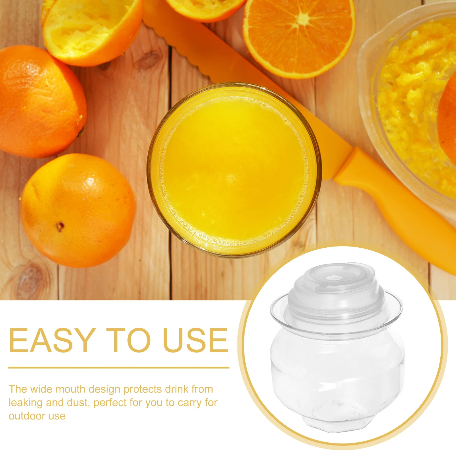 3Pcs Juice Bottles Milk Tea Bottle Wide Mouth Plastic Drink Container Portable Beverage Bottle for Party Outdoor Use