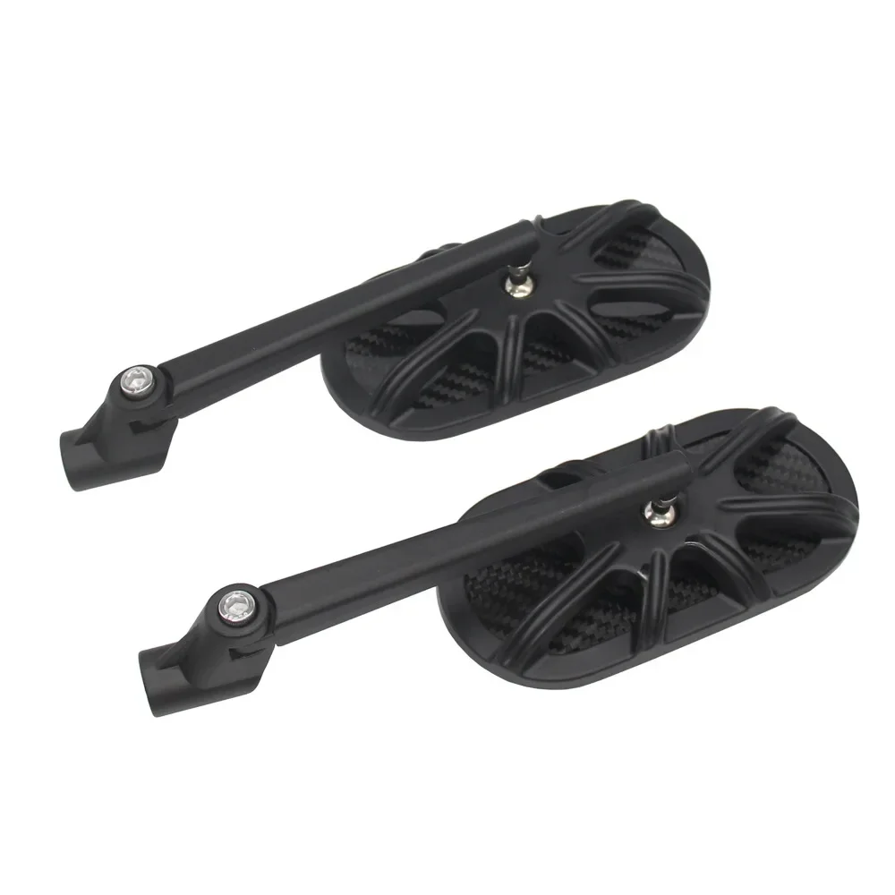 WB2 2Pcs Motorcycle Rear View Mirrors 10mm Thread Bolt Mount Convex Lens Adjustable Side Mirror For Honda Yamaha Suzuki Kawasaki