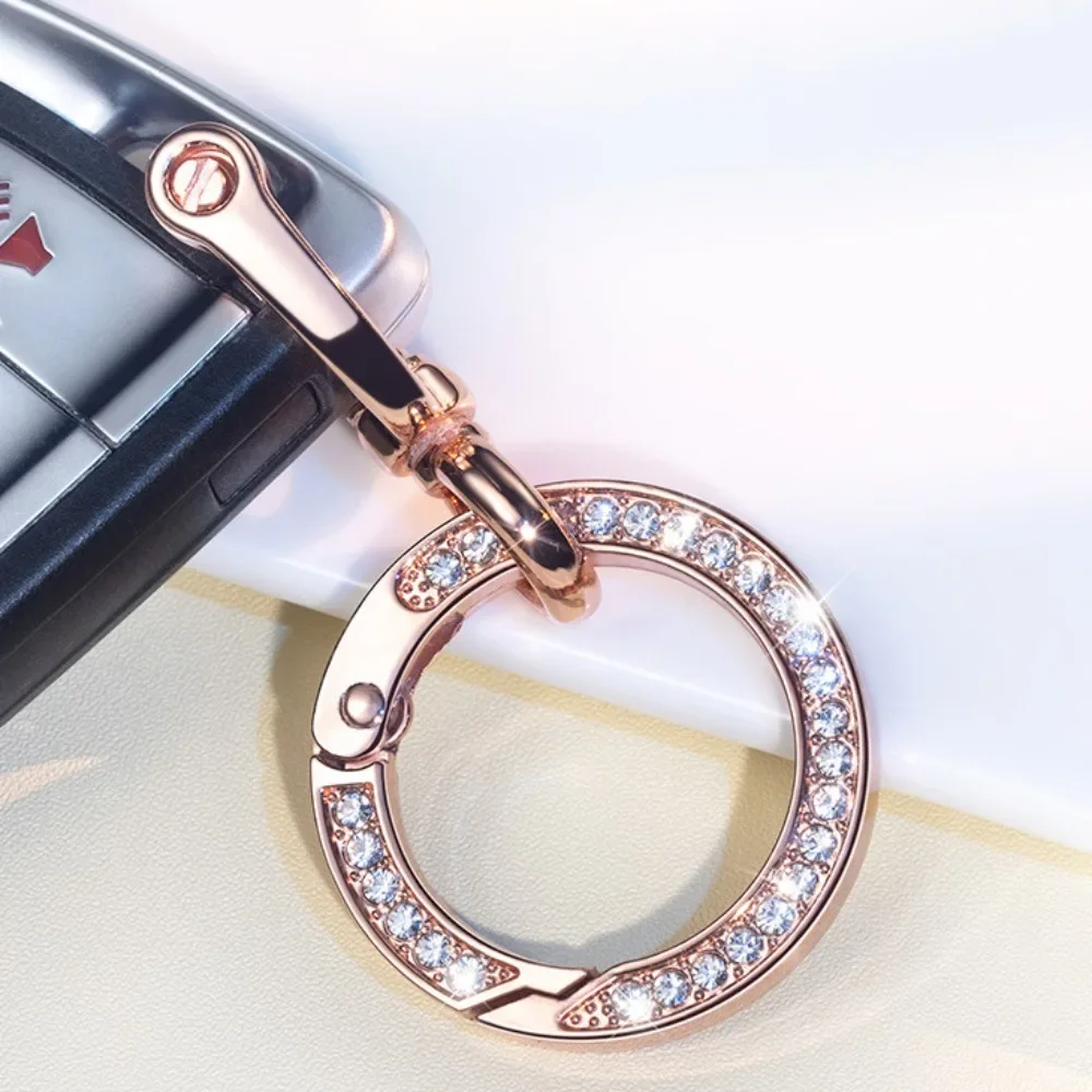 New Zinc Alloy Drill Ring Key Chain Horseshoe Buckle Detachable Car KeyChain Gift Key Accessories Bag Pendant Men Women Girl