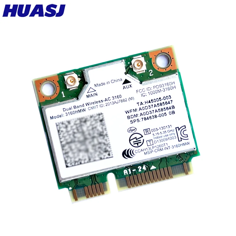 Tarjeta WiFi PCIe banda dual para portátil con Bluetooth