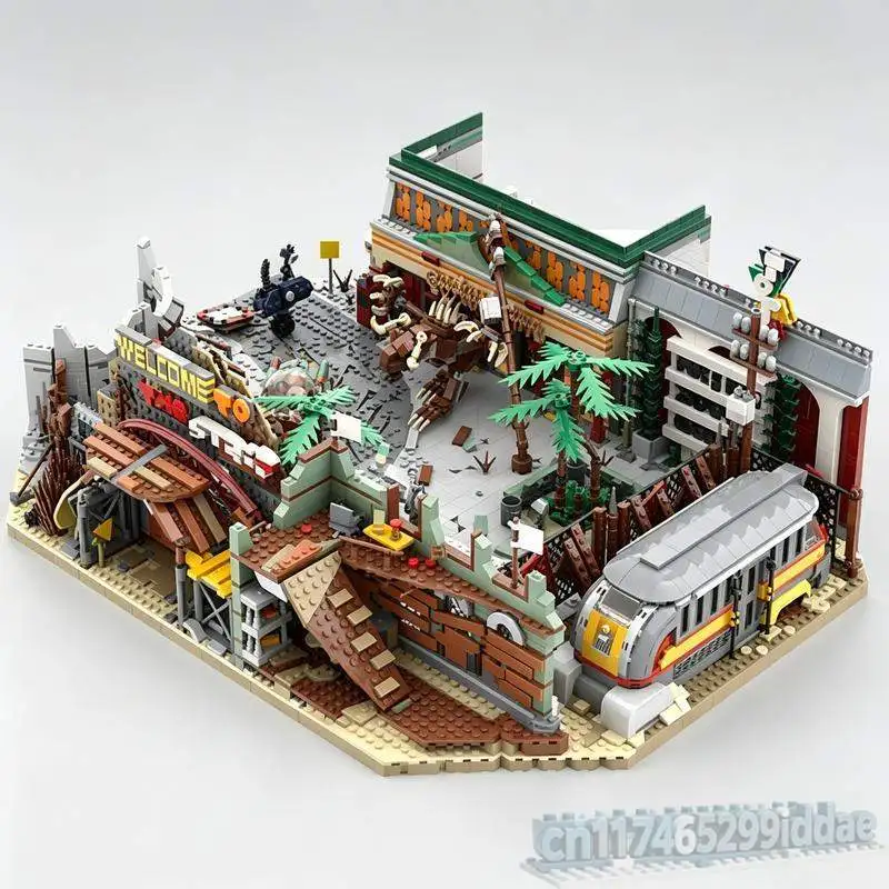 5030PCS Post Apocalyptic Desert City Street Building Block Urban Ruins Architecture Model DIY Assembly Toy Creative Display Gift
