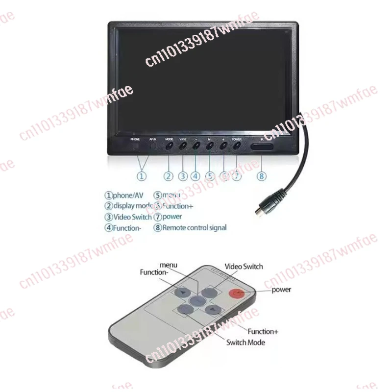 9 inch car LCD ahd high definition monitor display 12-24v voltage bus truck pass