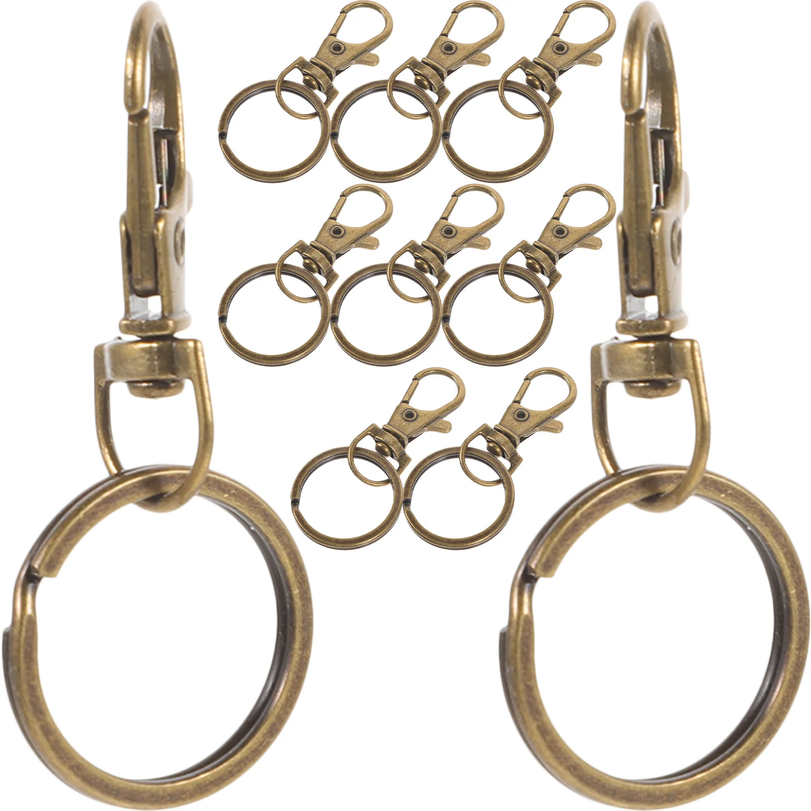 

60pcs Dog Snap Hook Key Ring Zinc Alloy Metal Keychain For Car Home Keys Holder Buckles Diy Keyring Temporary Tag Collar