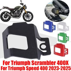 For Triumph Scrambler 400X 400 X 2023 2024 2025 Speed 400 Motorcycle Rear Brake Fluid Reservoir Guard Cover Oil Tank Protector