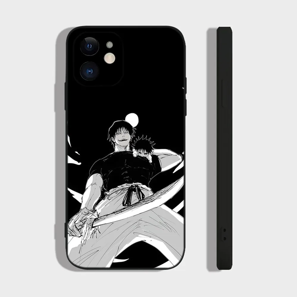 J-JujutsuS K-Kaisen-s TOJI FUSHIGURO Phone Case For iPhone 14,13,12 Mini 11 Pro XR,X,XS,MAX 7,8 Plus Silicone Cover Soft black