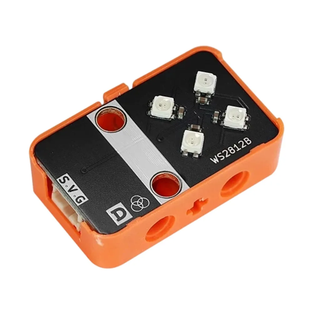 4 Bit WS2812B RGB Addressable LED Module PH2.0 Connector with Building Block Shell Compatible with Lego for Arduino ESP32 Microb