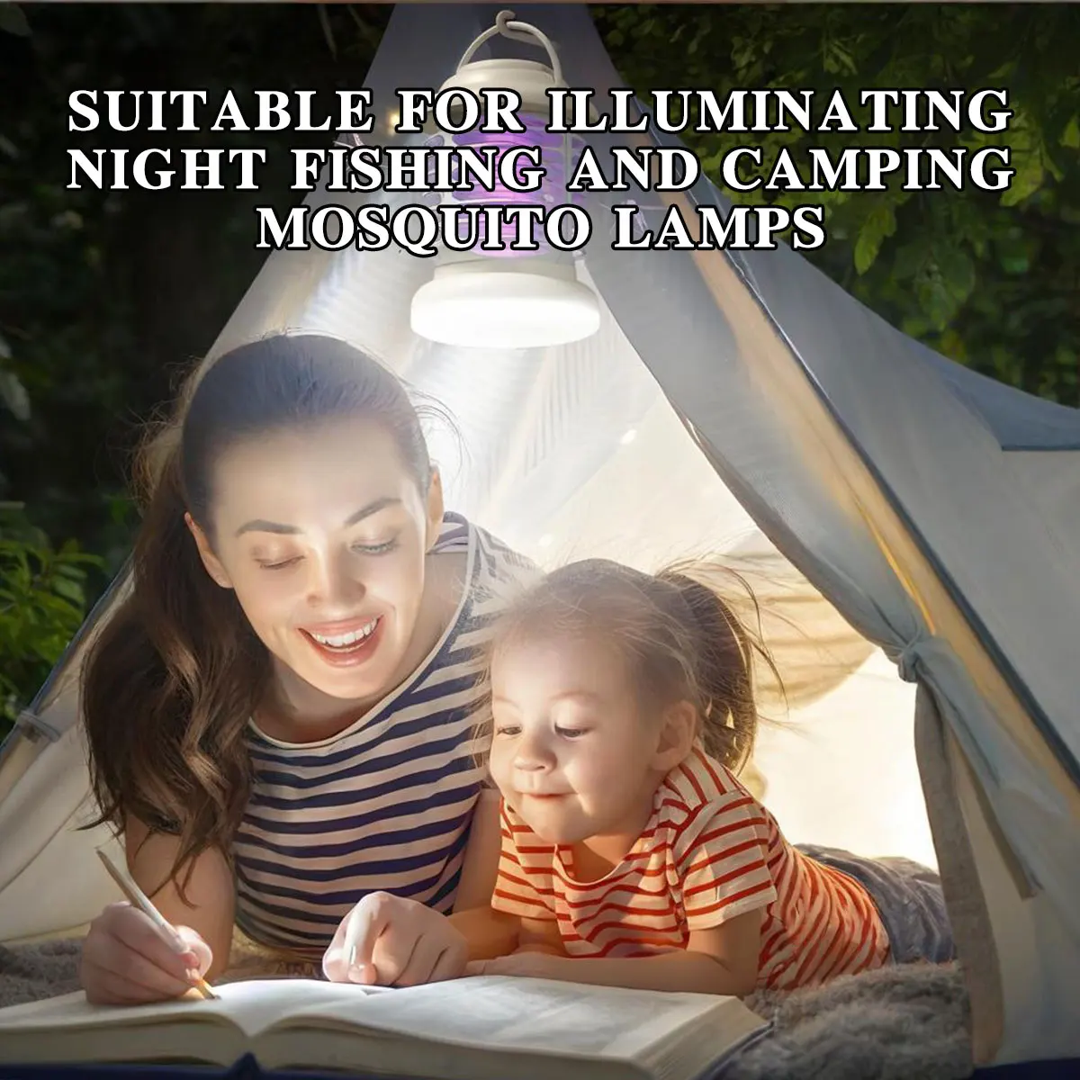 Portable Electric Mosquito Killer Lamp Outdoor Powerful Mosquito Lure Repellent Night Light Household Bug Trap Lamp For Home