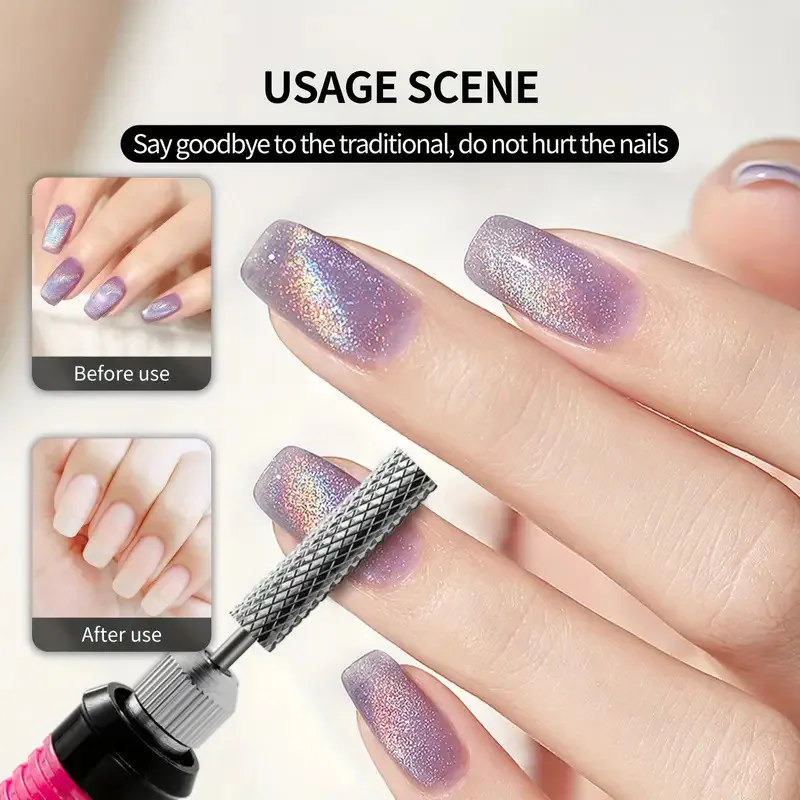 Brocas para uñas súper largas de carburo de barril de 24mm, accesorios para taladros eléctricos, herramienta de broca para manicura, fresa para cutículas de piel muerta