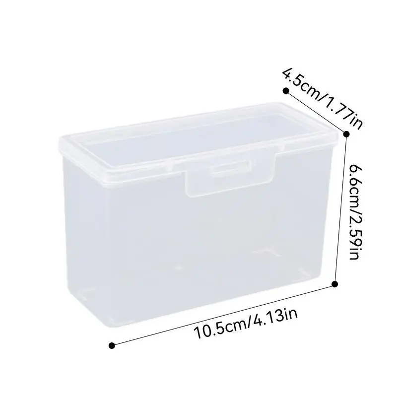 Clear Business Card Storage Box, Business Card Holder, Organizador De Armazenamento com Fivela De Segurança para Parafuso Cartão Jóias e Cartão De Jogo