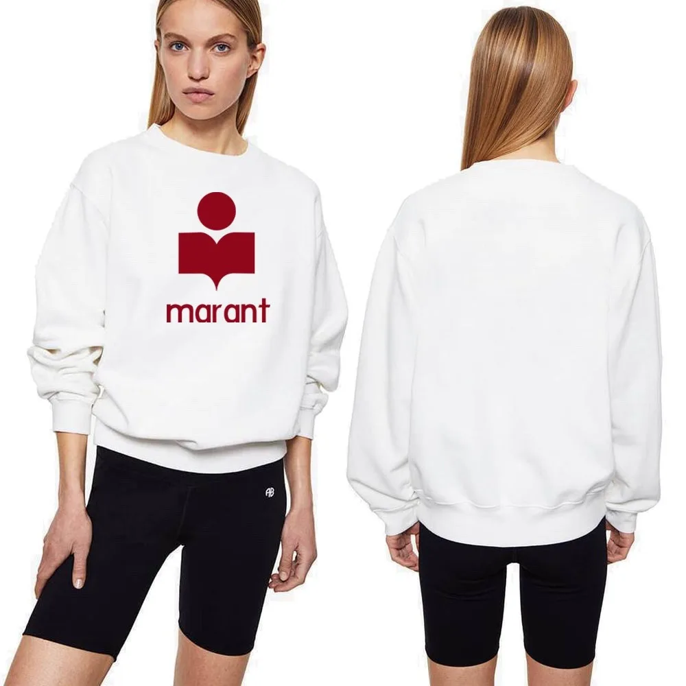 New Brand Marant Flocked Pure Cotton Men's and Women's Fashion Casual Sweater 100% Pure Cotton Soft Breathable and Comfortable