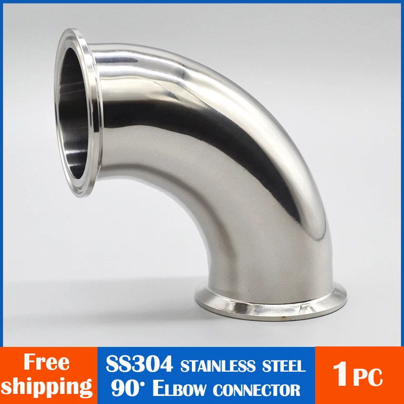 

1.5” 2” 3“ 4" (19-108mm ) OD Sanitary Tri Clamp Feerule OD 90 Degree Elbow water Pipe Fitting connector Stainless Steel 304