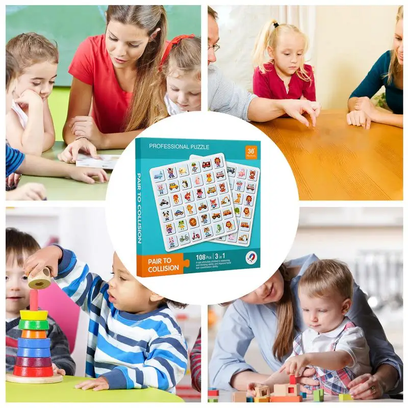 Magnetic Puzzle Board Jigsaw Puzzles Cognition Skill Development Preschool Educational Travel Games Engaging Play Puzzle For