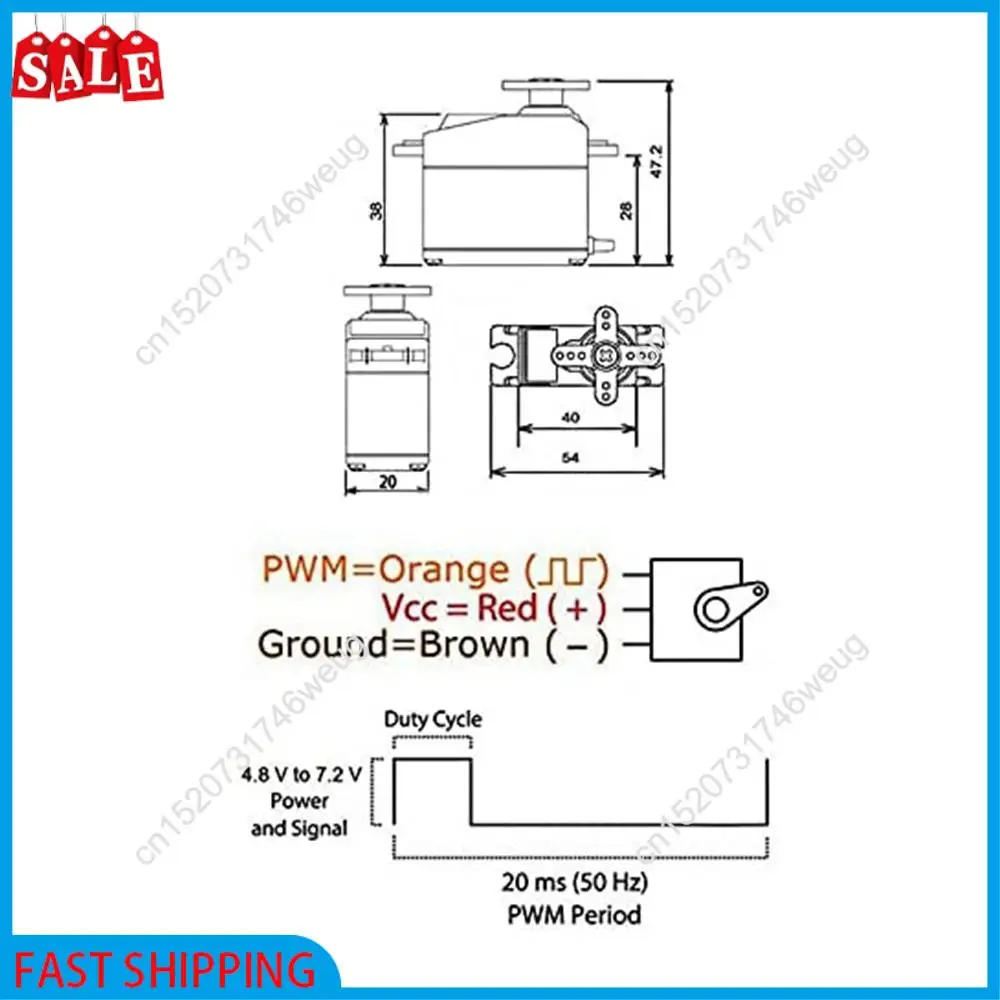 Flash Deal-4PCS Servo Motor For MG995 Control Angle180 Metal Gear Servo 20KG Digital High Speed Torque Servo Motor For Smart Car
