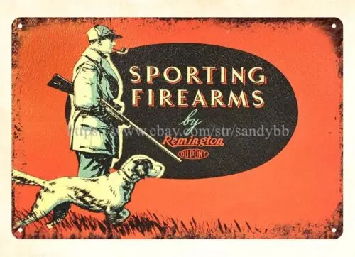 1938 Sporting Firearms by Remington metal tin sign metal wall decorative items