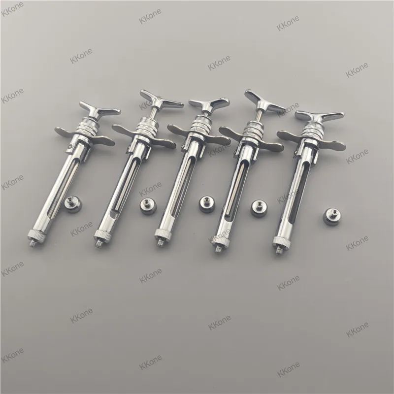 

5 шт., стоматологический пистолет, шприц, пресс-тип, хирургический инструмент, анестезия, аспирационная игла, трубка, оральная хирургия, инструмент из нержавеющей стали