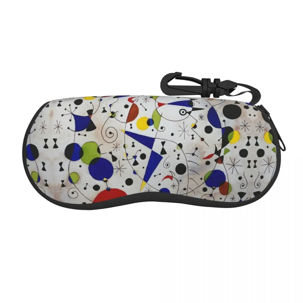 Custom Cat Encircled By A Bird Shell Glasses Case Unisex Cool Joan Miro Abstract Art Eyeglasses Case Sunglasses Protector Box