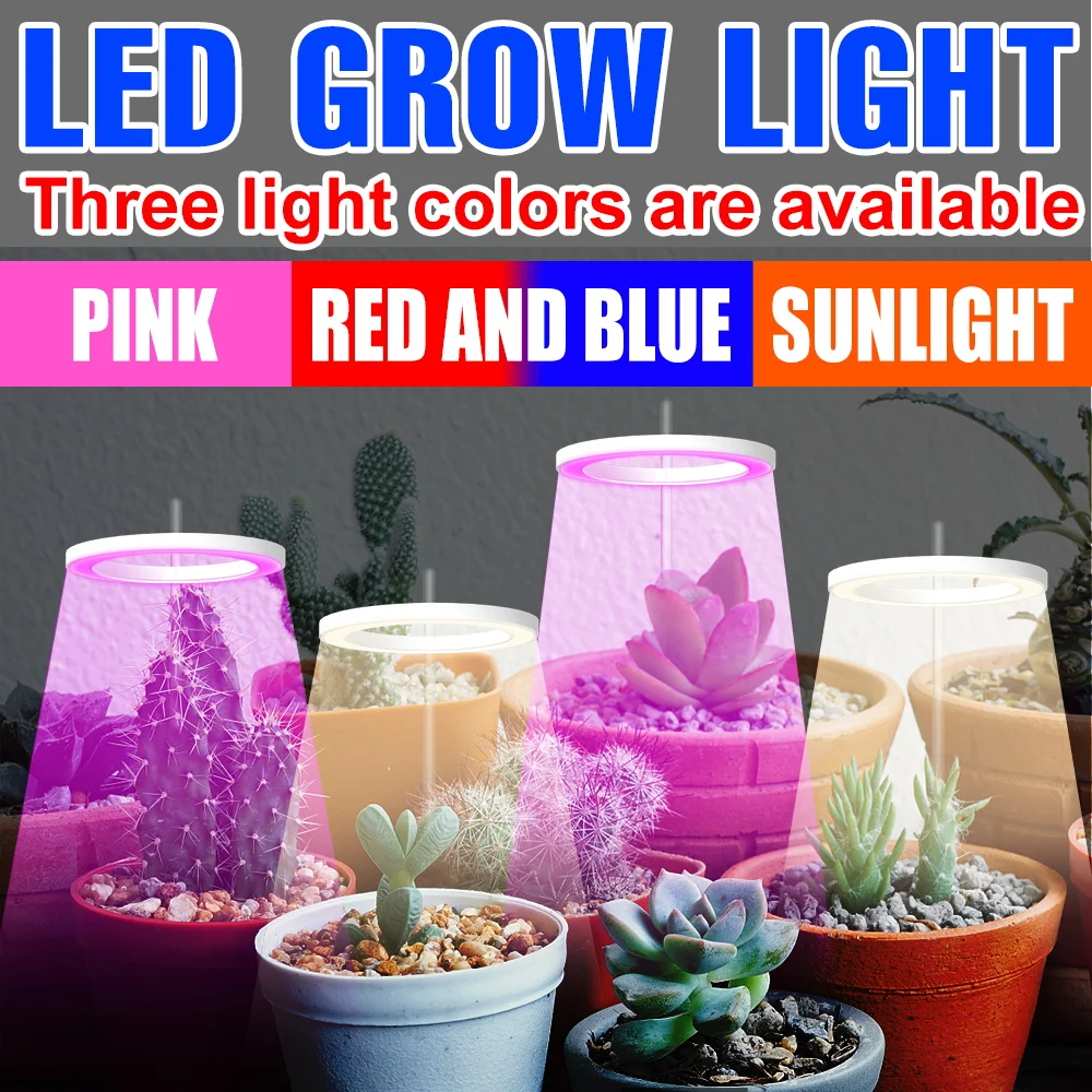 LED Full Spectrum Grow Lights Indoor Plant Cultivation Fill Lamp 5V Dimmable Greenhouse Tent Vegs Cactus Seeding Potted Lighting