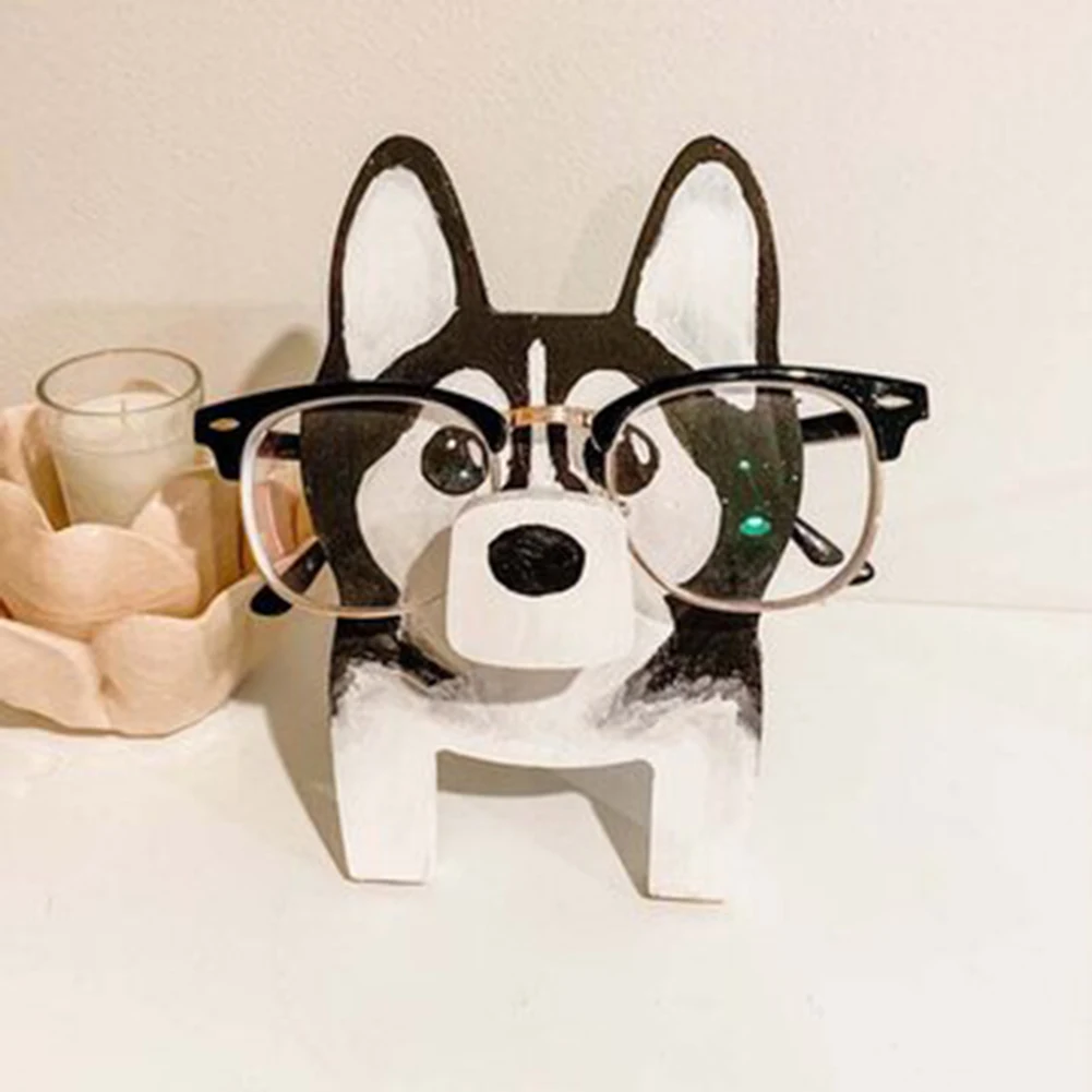 Cute Animal Glasses Rack Wood Eyeglasses Holder Stand Home Office Desk Decor