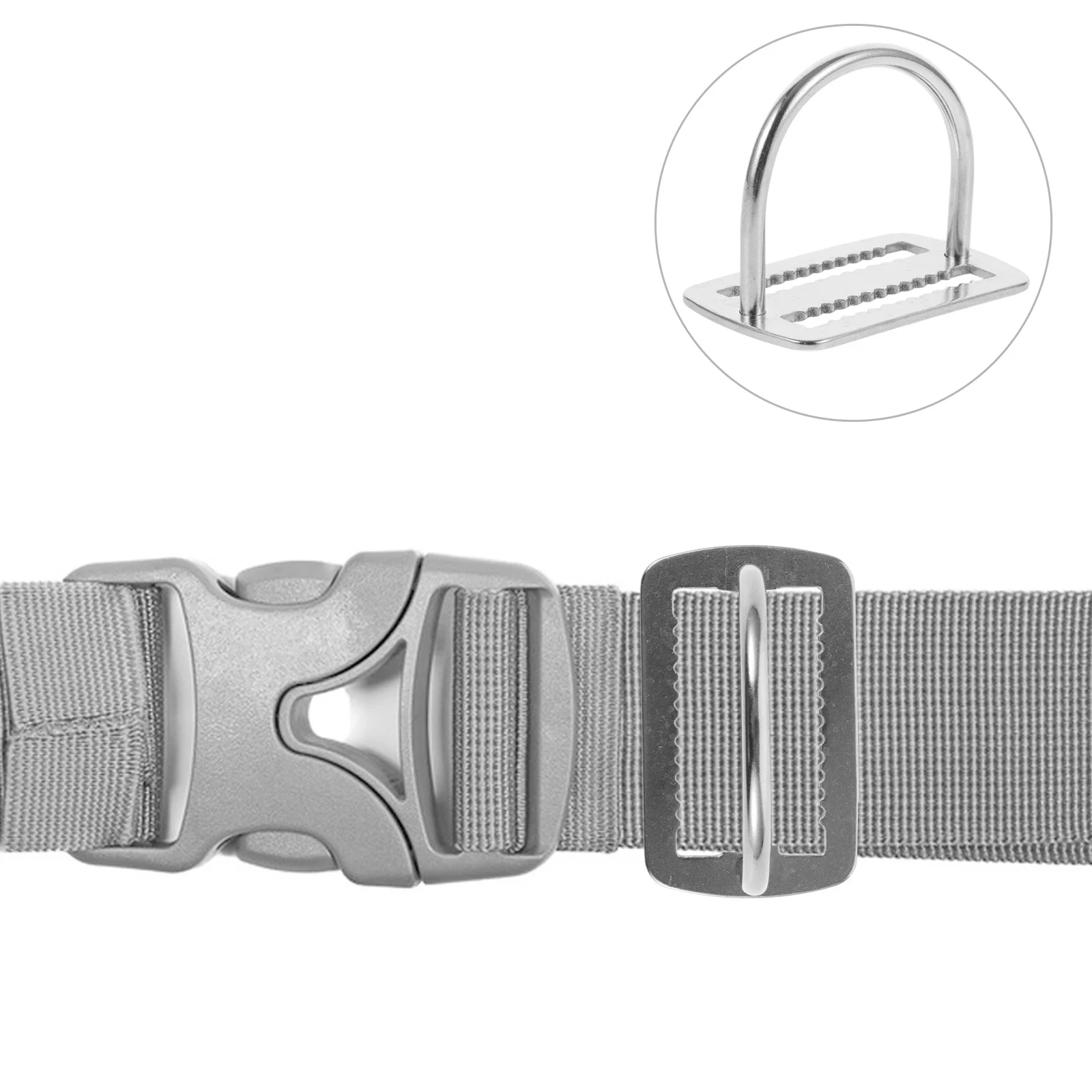 

D Ring Buckle for Belt Stainless Steel Strong Load Bearing Diving Fishing Hunting Outdoor Adventure Gear Side Mount Buckle