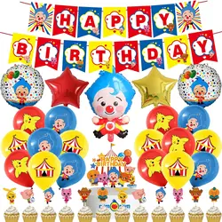 Clown Birthday Party Supplies Theme Birthday Party Kids Happy Birthday Banner Cake Topper Balloons Clown Party Decorations